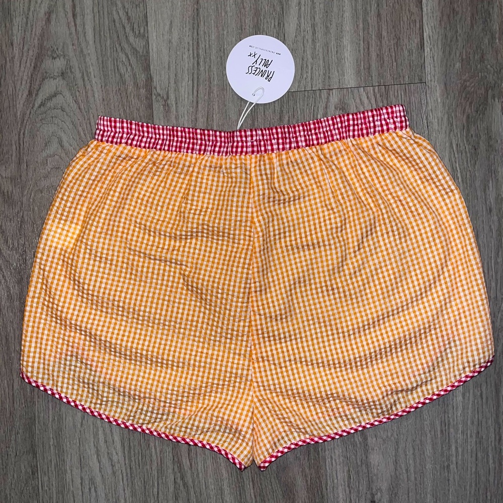 Princess Polly Orange Gingham Track Shorts Size 10 NWT - Picture 3 of 8